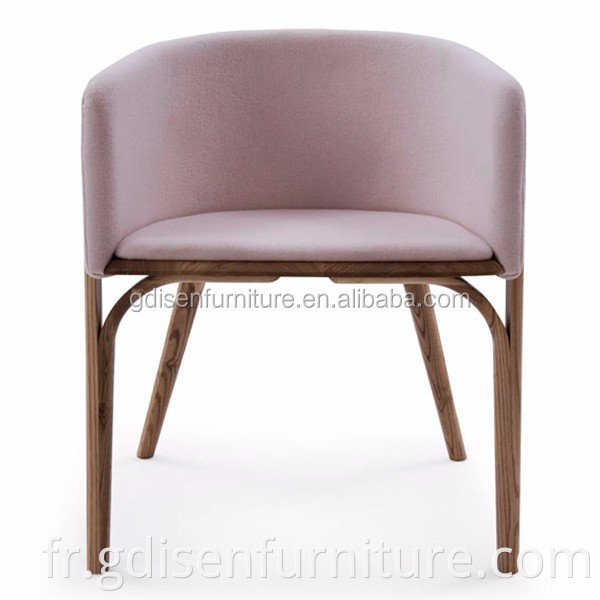 Chaise de salle à manger en bois moderne chaise en tissu chaise en tissu